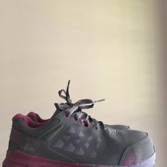 Aster Aluminum Toe ESD Women's Work Boots Gray Pink Style #73395 - Picture 2 of 11
